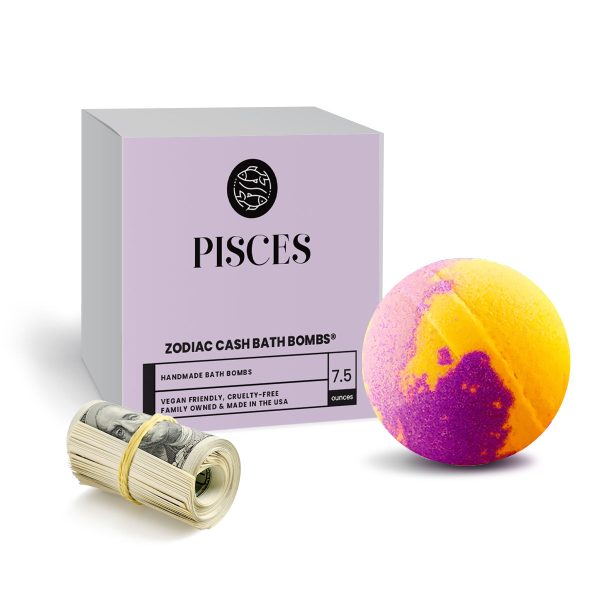 Pisces Zodiac Cash Bath Bomb For Sale