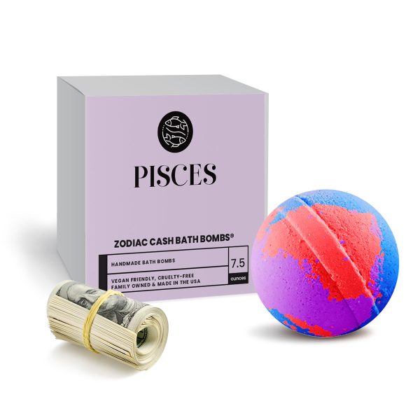 Pisces Zodiac Cash Bath Bomb For Sale - Image 5