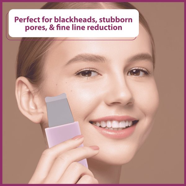 Jessica Simpson Ultrasonic Facial Skin Scrubber Acne Clearing Device, Loosen Blackheads and Unclog Pores Fashion - Image 4