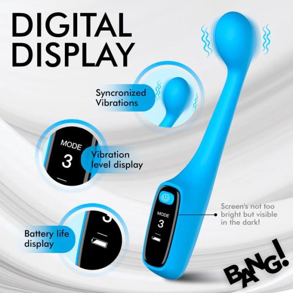 Bang! First Time G-Spot Vibrator with Digital Display - Blue For Sale - Image 5