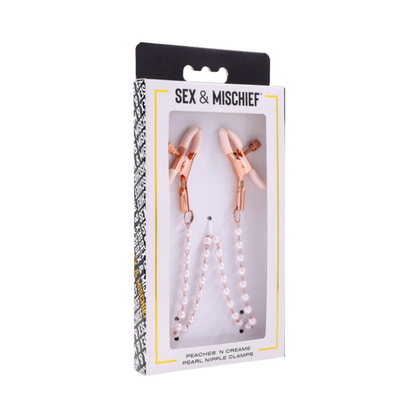 Peaches  n Cream Pearl Nipple Clamps Online Sale - Image 2