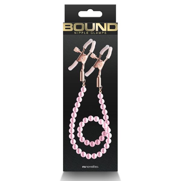 Pink Faux Pearl Chain Nipple Clamps Online now - Image 3