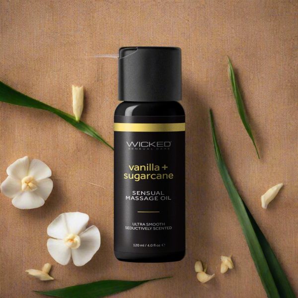 Wicked Vanilla & Sugarcane Sensual Massage Oil 4 oz Online now