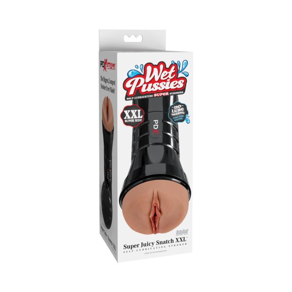 PDX Juicy Snatch XXL Self Lubricating Stroker for Large Penises - Chocolate For Cheap - Image 5