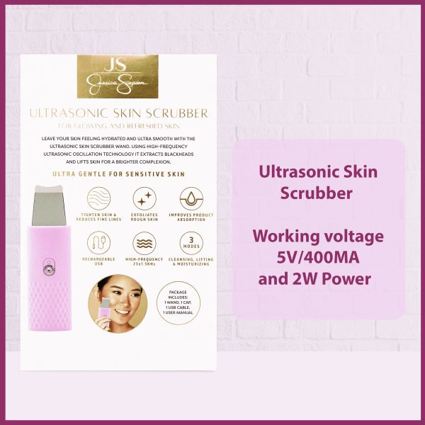 Jessica Simpson Ultrasonic Facial Skin Scrubber Acne Clearing Device, Loosen Blackheads and Unclog Pores Fashion - Image 5