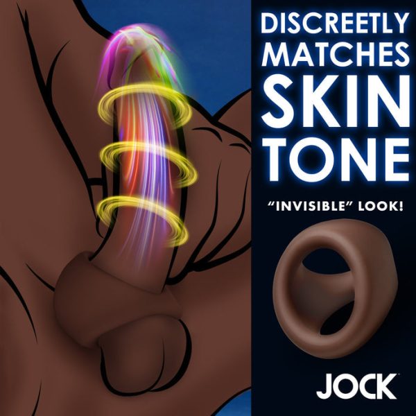 JOCK Silicone Cock & Ball Ring Dark Skin Tone Discount - Image 3