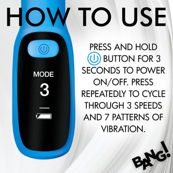 Bang! First Time G-Spot Vibrator with Digital Display - Blue For Sale - Image 4