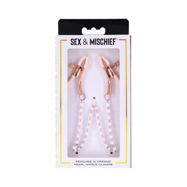 Peaches  n Cream Pearl Nipple Clamps Online Sale - Image 5