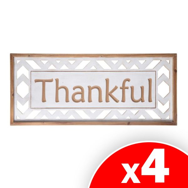 Urban Trends Collection Wood Rectangle Wall Art, 4 Pack Online Hot Sale