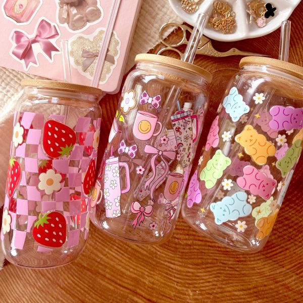 [ Double Sided ] 16oz Christmas Cup Decal  | Gingerbread Man Cafe Supply - Image 5