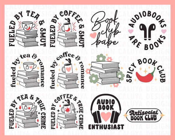 Book Lover SVG Bundle | 25 Pack Discount - Image 3