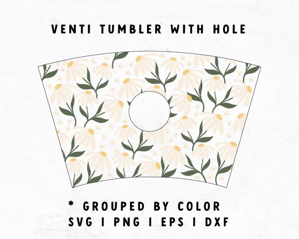 Venti Cup With Hole Daisy Cup Wrap For Cheap - Image 2