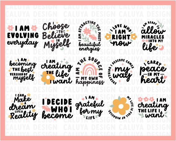 Affirmation Quote SVG Bundle | 30 Pack Discount - Image 2