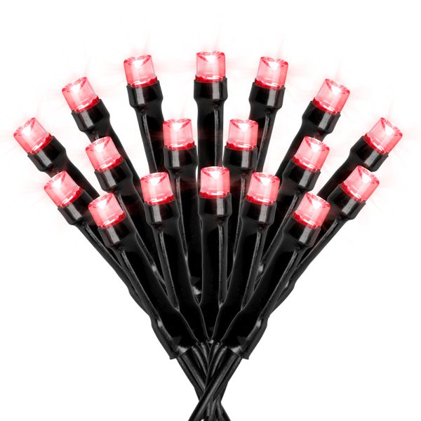 Touch Of Eco 125 Solar Powered LED String Lights, 68 Feet - Red on Sale