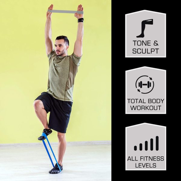 Aduro Sport Resistance Bands Set Exercise Workout Bands Loops 5 Resistance Levels For Cheap - Image 2