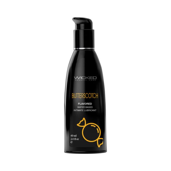 Wicked Aqua Butterscotch Flavored Water Based Lubricant 4 oz Cheap
