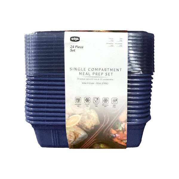 EDGE 32 oz 24 PC 1 Section Rectangle Meal Prep Containers (12 lids, 12 containers) Online Hot Sale - Image 5
