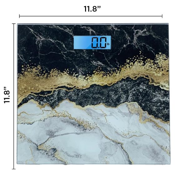 Cameo Bathroom Scale for Body Weight with Large LCD Backlight Display and Tempered Glass, Batteries Included, 400lbs Discount - Image 3