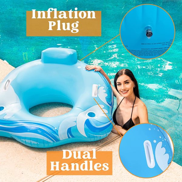 JOYIN Inflatable Pool Lounger, Pool Float for Swimming Pool Party Decorations, Inflated Size 44 x 42 on Sale - Image 5