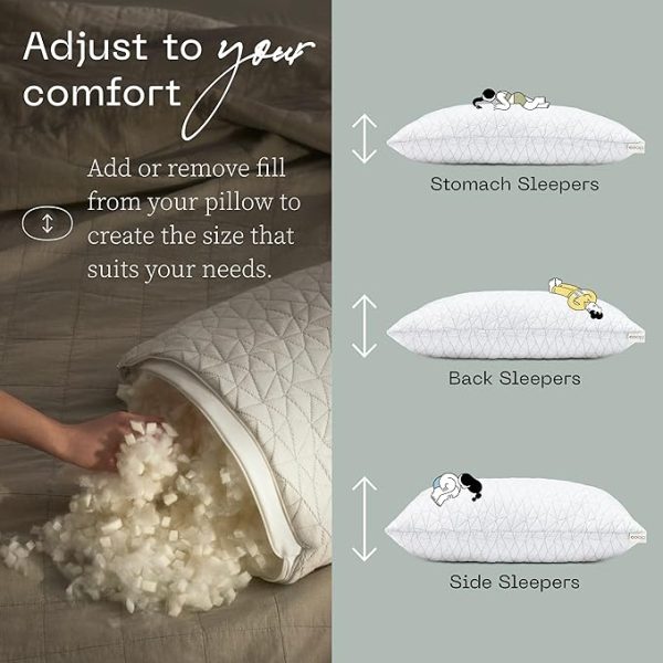 Mueller Nirvana Ultimate Adjustable Loft Pillow Queen Size Memory Foam, 2 Pack Sale - Image 4