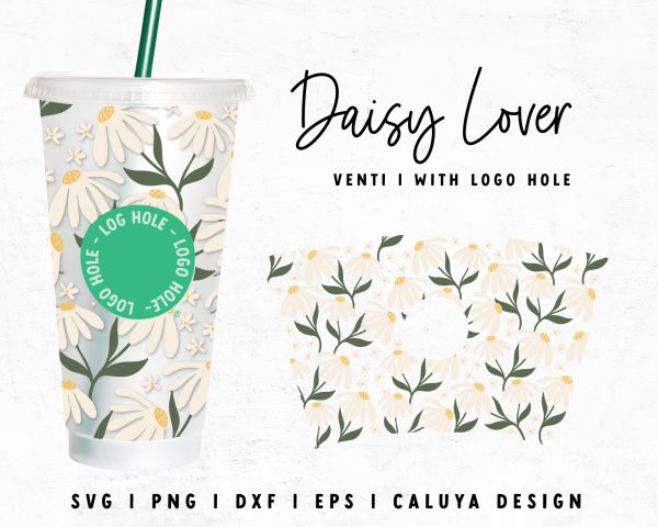 Venti Cup With Hole Daisy Cup Wrap For Cheap