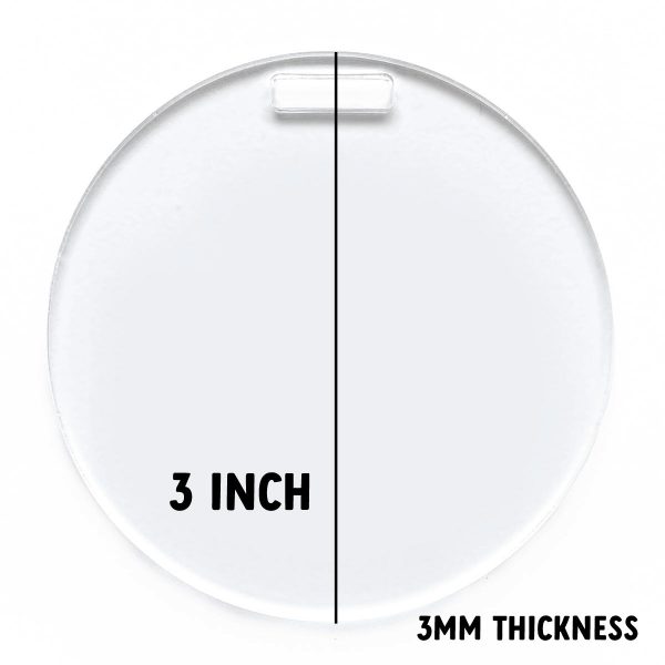 3 Inch Circle with Big Hole | Acrylic Blank | Craft Blank for Cricut Project Online Hot Sale - Image 3