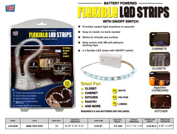 Total Value Flexible Led Light Strip, 2 Piece Set on Sale - Image 3