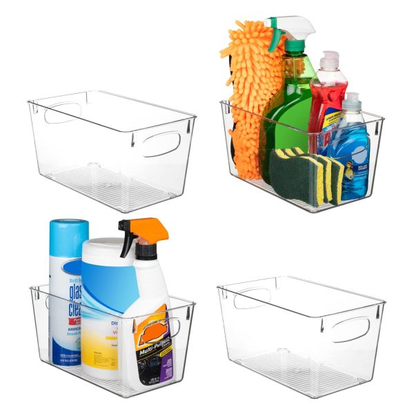 ClearSpace Plastic Storage Bins, 4 Pack Fashion