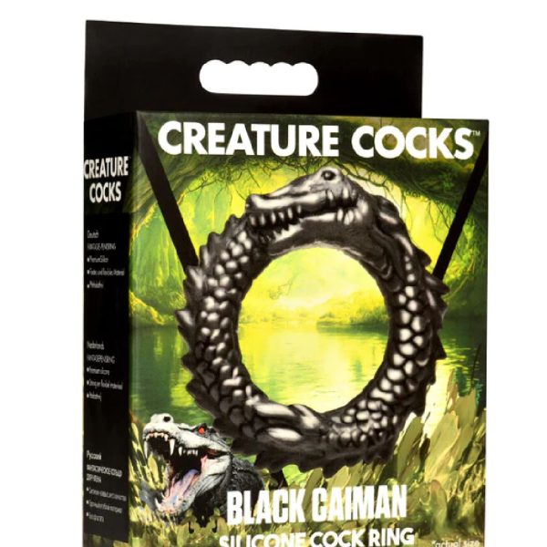Black Caiman Serpent Fantasy Cock Ring For Sale - Image 4