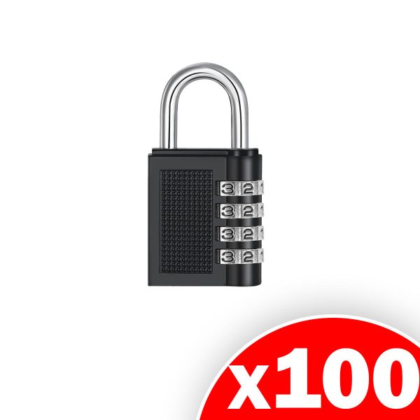 Desired Tools Weatherproof Padlock with 4 Digit Combination, 100 Pack Hot on Sale