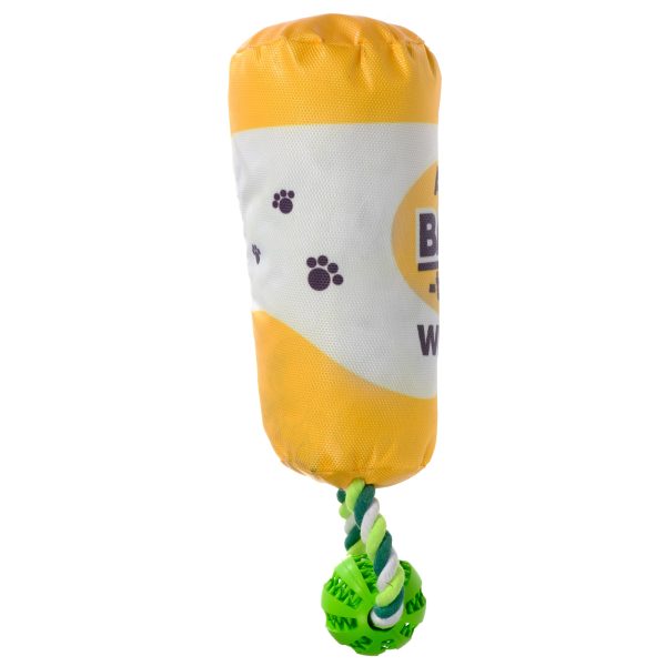 Pronk! Pets anti-BARK-terial Wipes Bottle 14-Inch Durable Soft Plush Squeaky Rope Dog Toy, 12 Pack Online now - Image 5