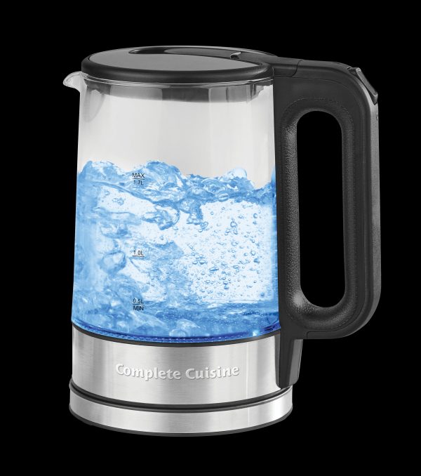 1.7 Liter Cordless Glass Electric Kettle, with Blue LED Indicator Light and Auto-Shutoff & Boil-Dry Protection For Discount