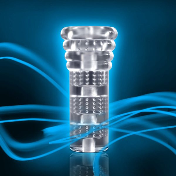 All Nighter Glow in the Dark Textured Clear Self Lubricating Stroker For Discount - Image 4
