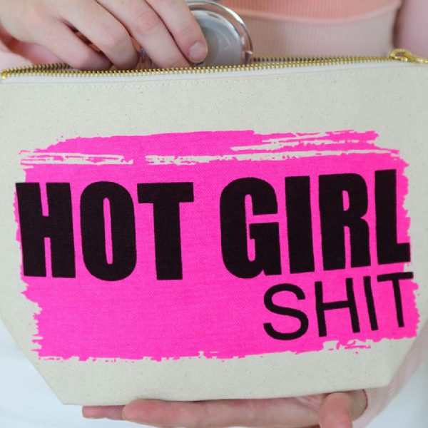 Hot Girl Sh*t Printed Zip Up Storage Bag Online