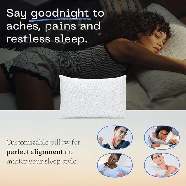Mueller Nirvana Ultimate Adjustable Loft Pillow Queen Size Memory Foam, 2 Pack Sale - Image 3