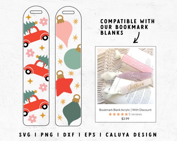 Pastel Christmas Bookmark SVG | Ornament SVG Online now