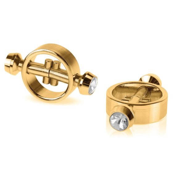 Fetish Fantasy Gold Magnetic Nipple Clamps with Diamond Tips on Sale - Image 3