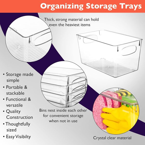 ClearSpace Plastic Storage Bins, 4 Pack Fashion - Image 2