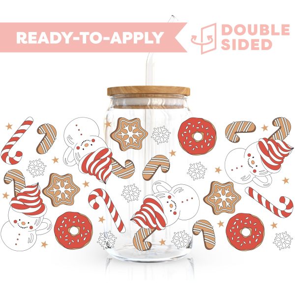 [ Double Sided ] 16oz Christmas Cup Decal  | Cozy Christmas Treat Hot on Sale
