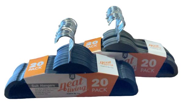 Neat Living 20 Pack Rubberized Suit Hangers, Assorted Colors Sale