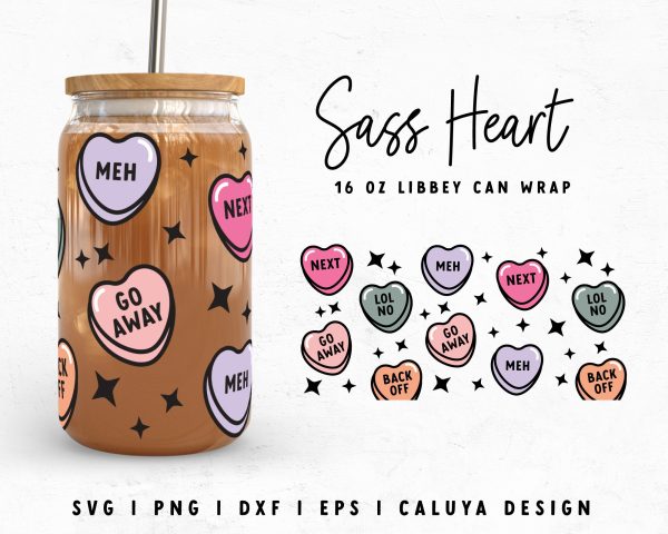 [ SVG Digital File] 16oz Libbey Can Funny Heart Candy Wrap Online