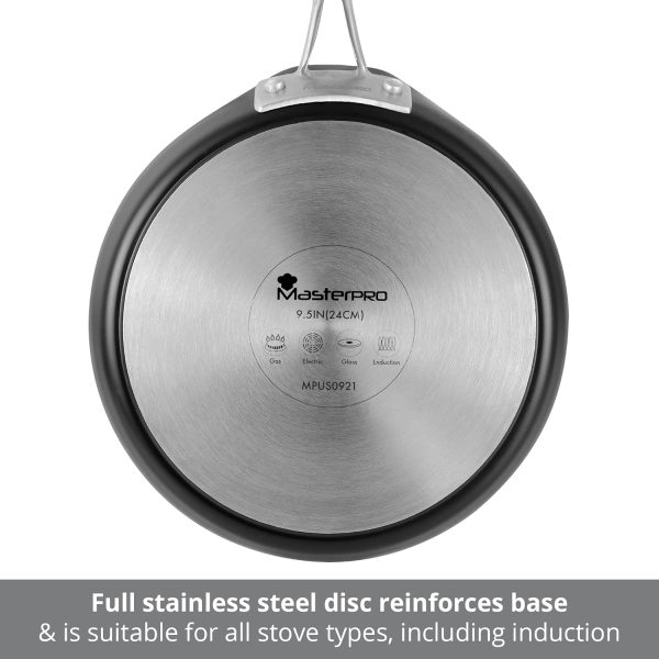 Vital by MasterPRO - 9.5  Forged Aluminum Titanium-Reinforced Non-Stick Griddle For Sale - Image 4