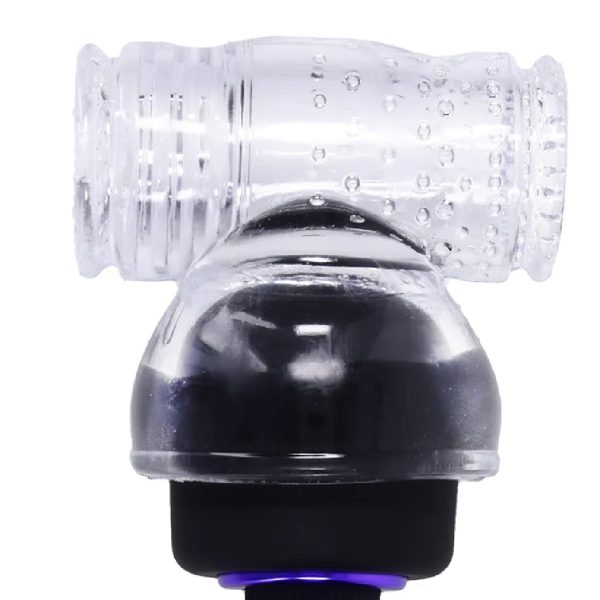Cock Stroker Double Ended Clear Wand Attachment Hot on Sale - Image 2