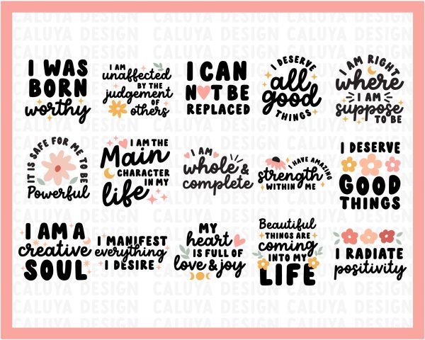 Affirmation Quote SVG Bundle | 30 Pack Discount - Image 4