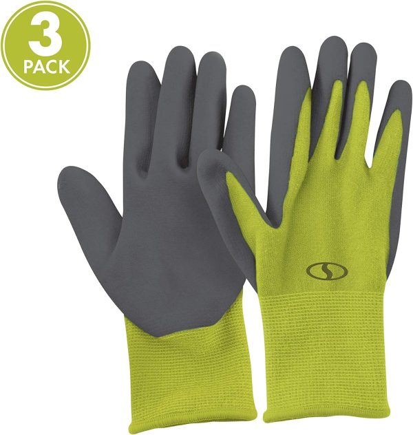 Sun Joe GGNP-S3-SJG Multi-Use Nitrile-Palm Reusable Washable Gloves, Breathable, One Size Fits Most, 10 Packs of 3 Pairs on Sale - Image 4