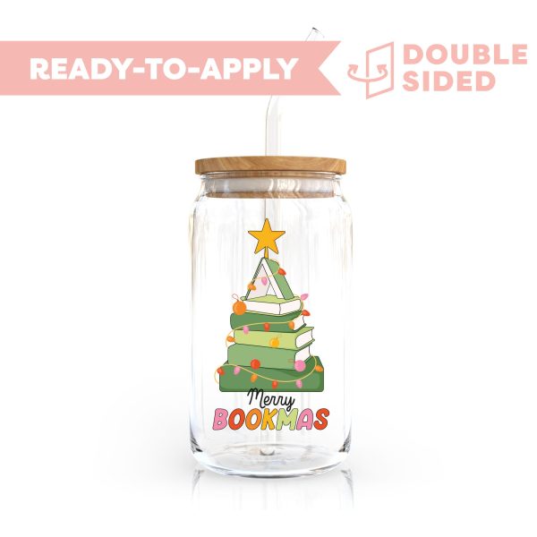 [ Double Sided ] Christmas Transfer Decal | Merry Bookmas Online Sale
