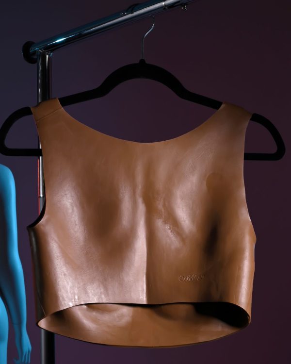 Gender X Wearable Silicone C Cup Breasts - Chocolate For Sale - Image 4