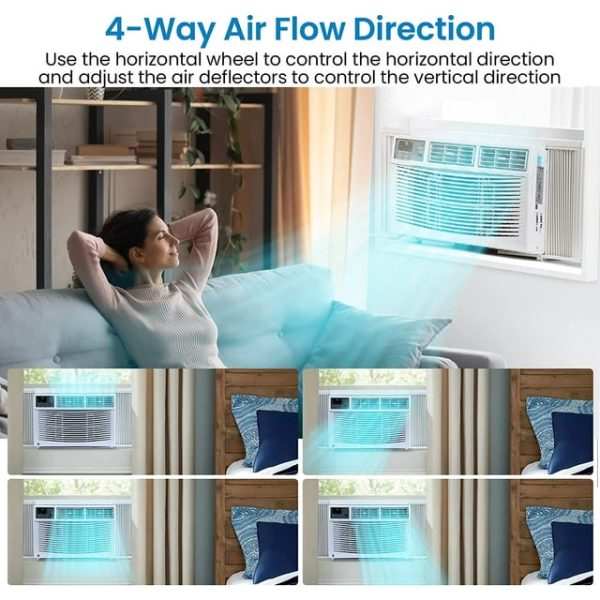 Cool Living 12,000 BTU, 115V, Air Conditioner with Remote, Auto-Restart, 3 Cooling & Fan Speeds, Energy Saver, White Online now - Image 3