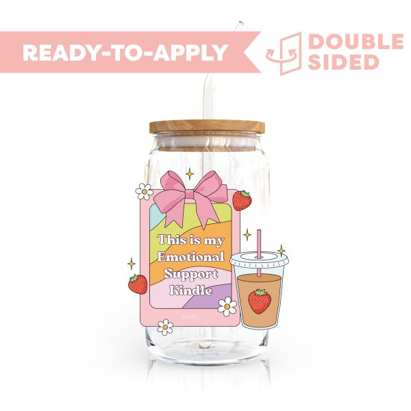 [ Double Sided ] UV DTF Transfer | Strawberry Kindle Reader For Discount