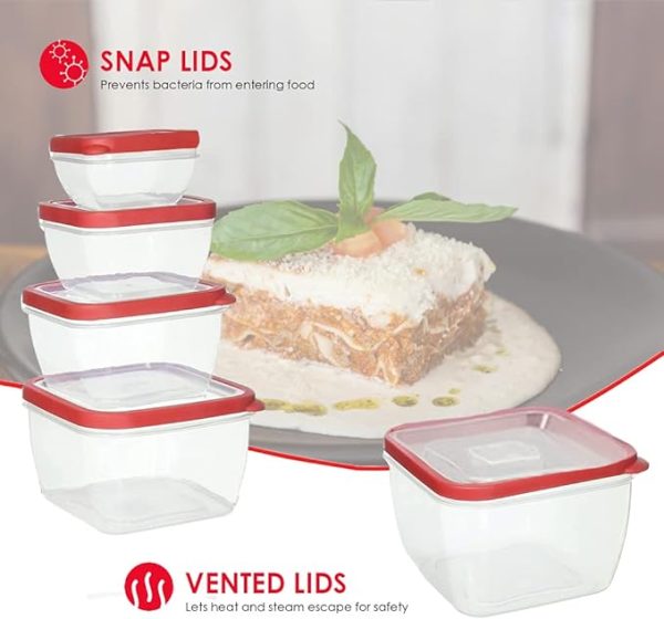EDGE 10 Piece Nesting Square Food Storage Set (Navy) Cheap - Image 4